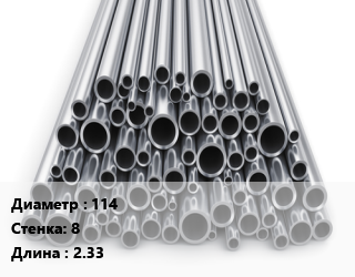 Труба титановая 114 s=8 L=2.33, м/д цена По запросу где купить, условия доставки в Оше и Ошской области